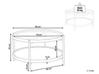 Coffee Table RENO Tempered Glass Black
