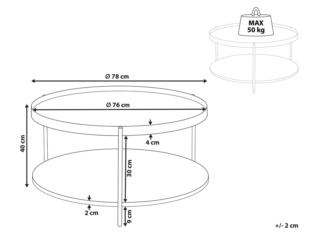 Coffee Table LANDER Light Brown
