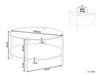 Coffee Table LOVELL Tempered Glass Silver