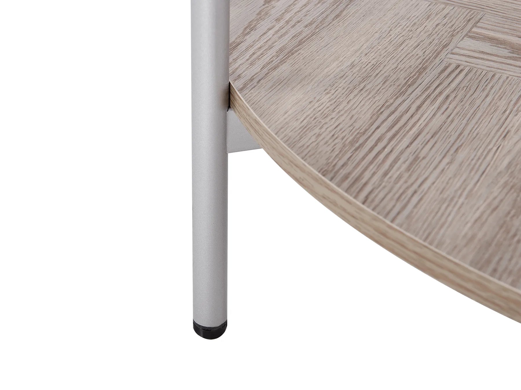 Coffee Table LOVELL Tempered Glass Silver