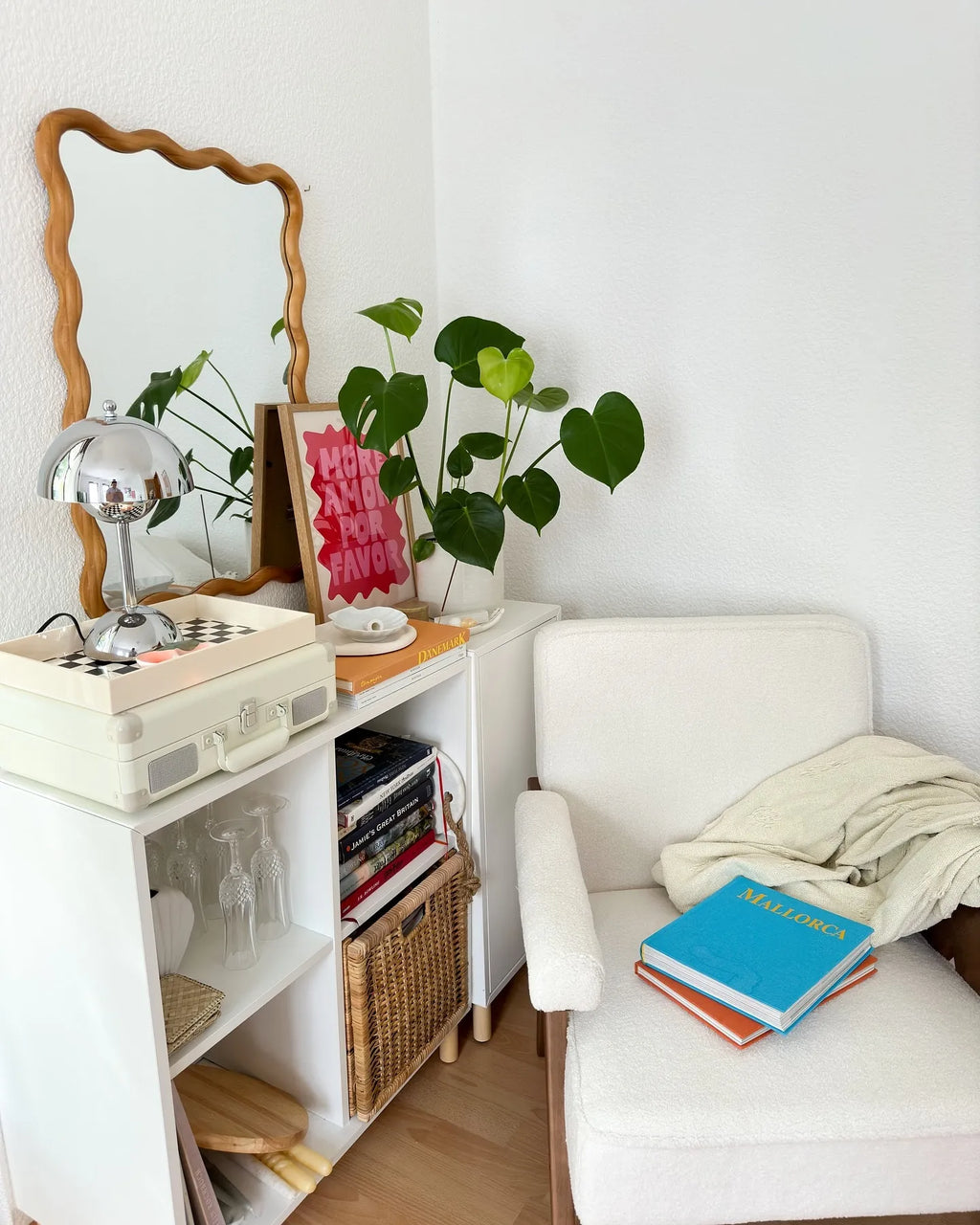Armchair EVJE Boucle Off-White