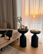 Set of 2 Side Tables COTA/TENJO Metal Black