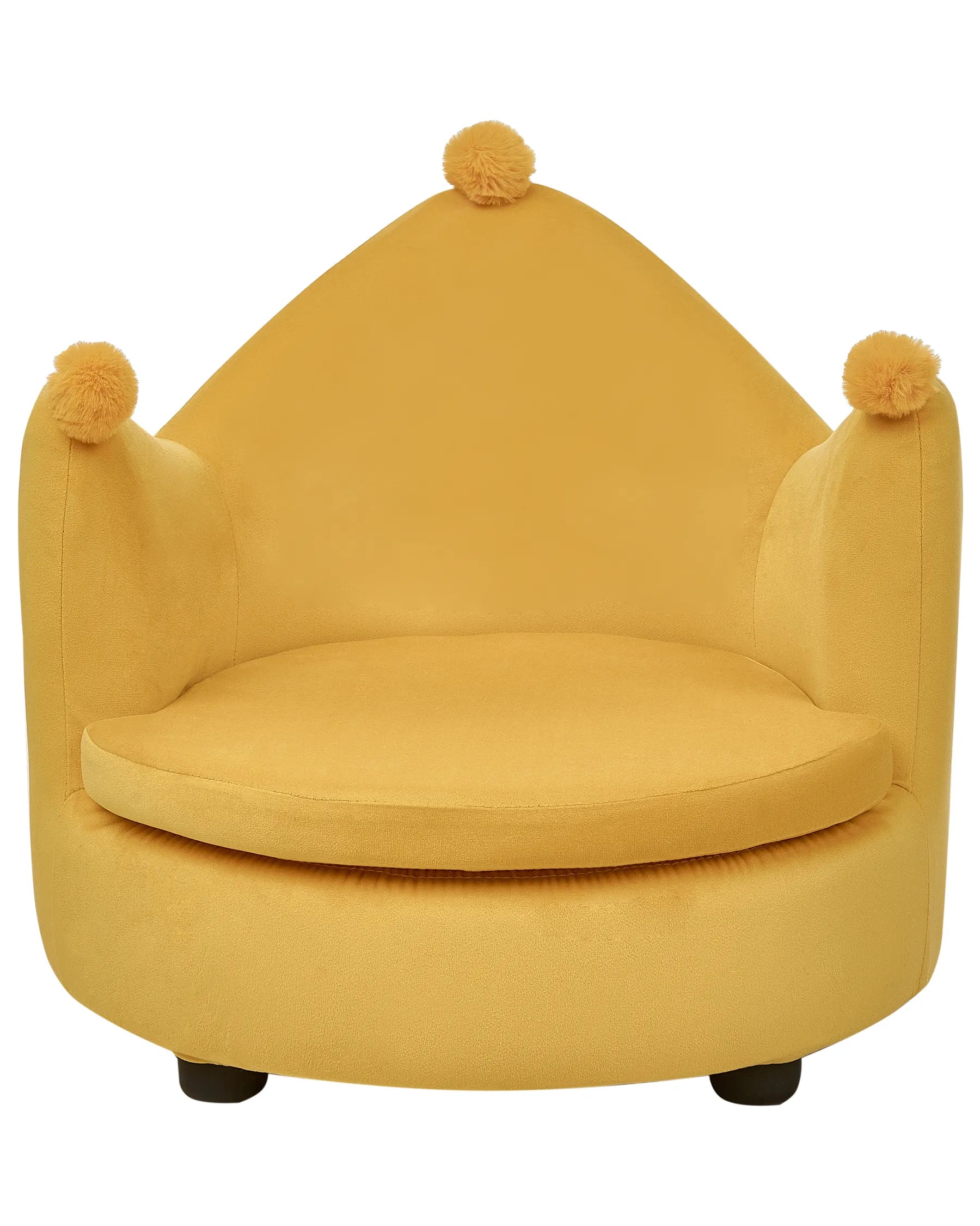 Kids Chair Crown VEGA Velvet Yellow