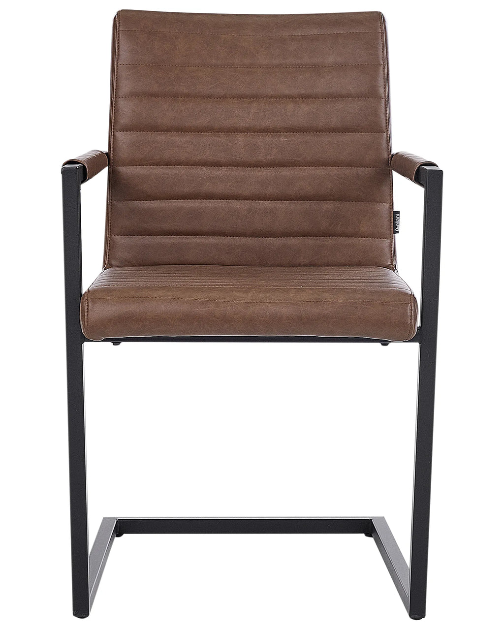 Set of 2 Conference Chairs BUFORD Faux Leather Brown