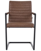 Set of 2 Conference Chairs BUFORD Faux Leather Brown