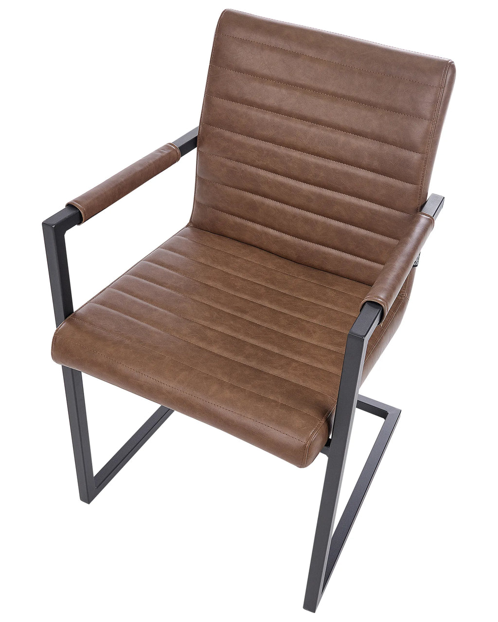 Set of 2 Conference Chairs BUFORD Faux Leather Brown