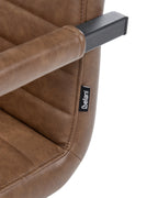 Set of 2 Conference Chairs BUFORD Faux Leather Brown