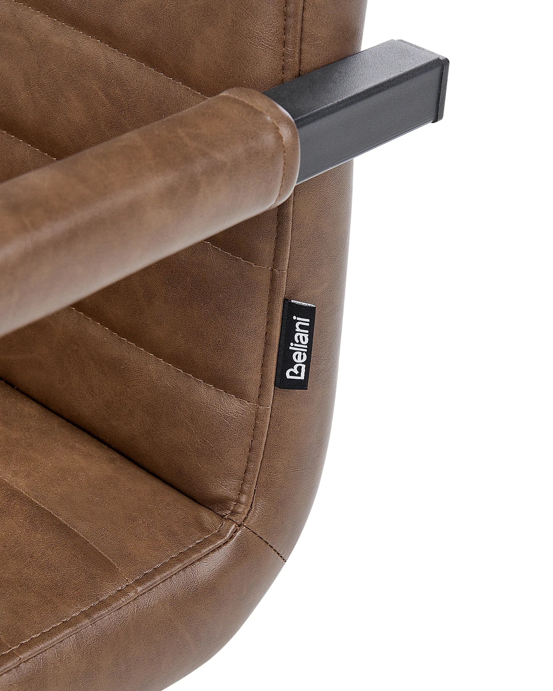 Set of 2 Conference Chairs BUFORD Faux Leather Brown