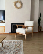 Armchair LEKNES Boucle Off-White