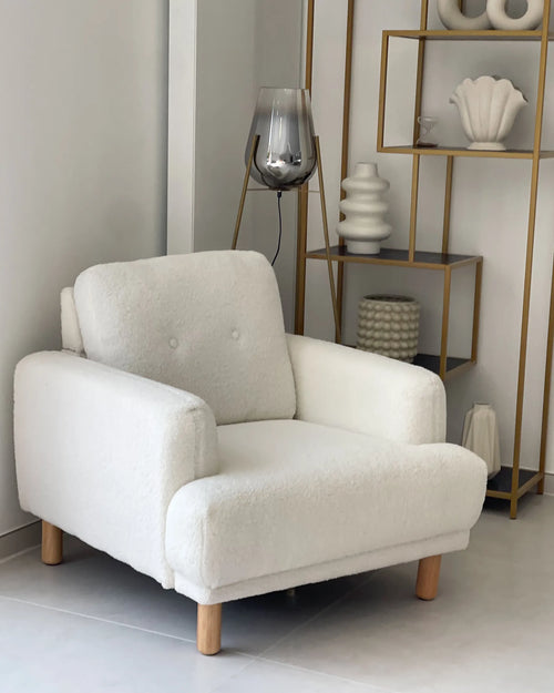 Armchair TUVE Fabric Off-White