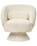 Swivel Armchair LIEKSA Boucle Off-White