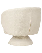 Swivel Armchair LIEKSA Boucle Off-White