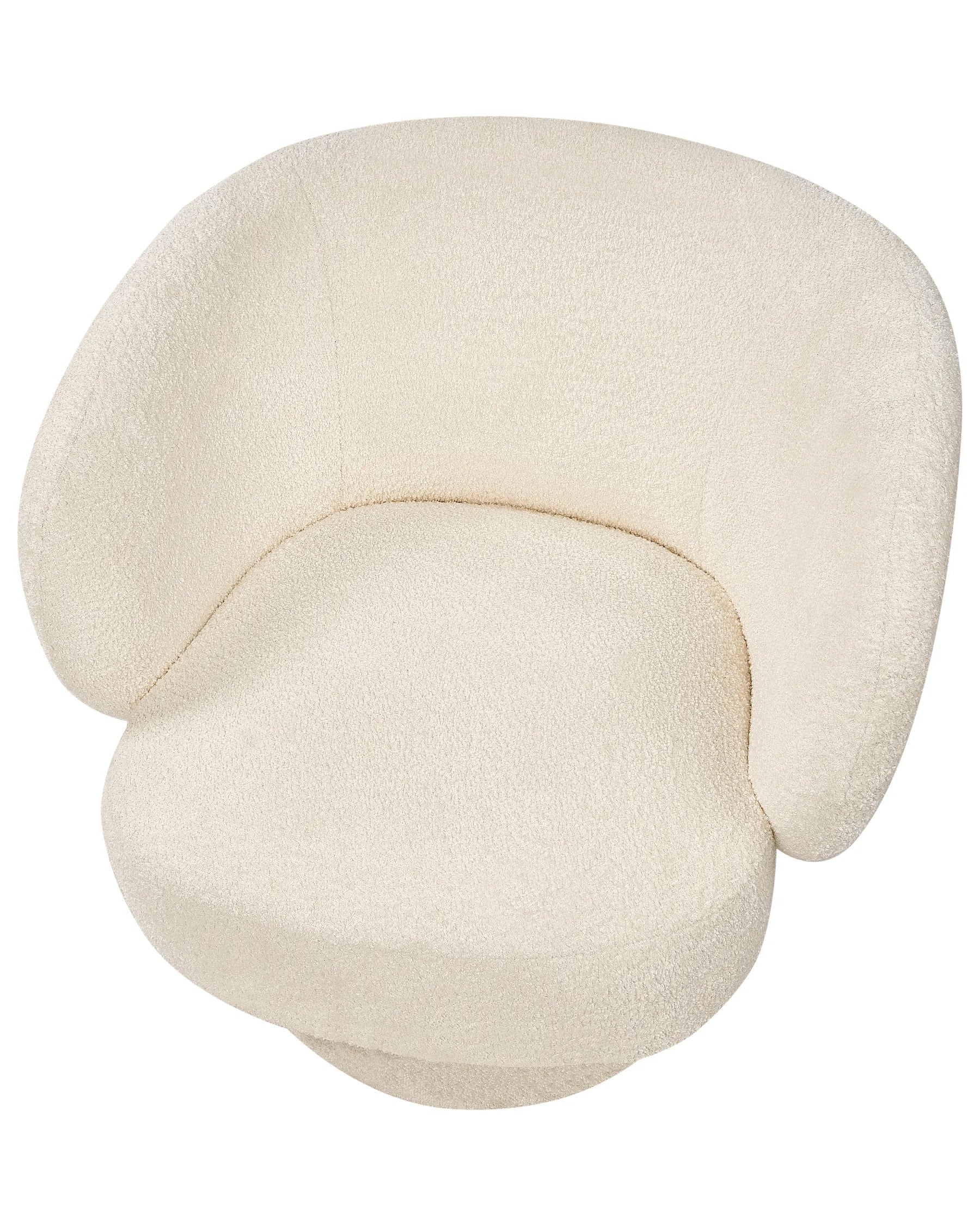 Swivel Armchair LIEKSA Boucle Off-White