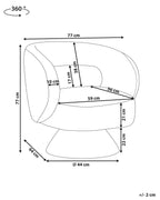 Swivel Armchair LIEKSA Boucle Off-White