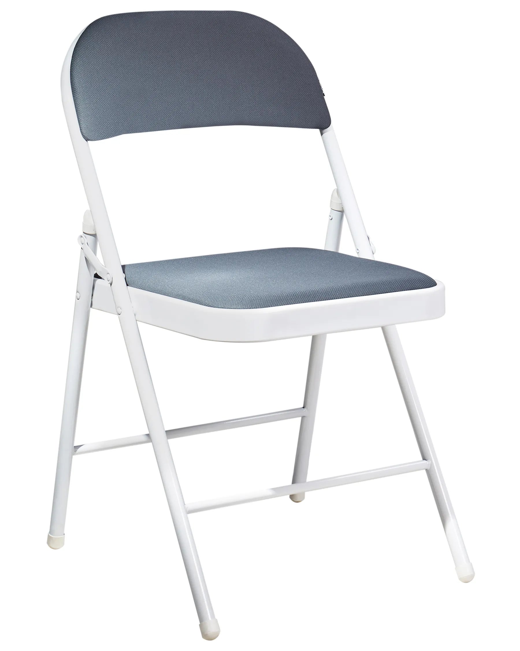 Set of 4 Folding Chairs SPARKS Dark Grey/ White