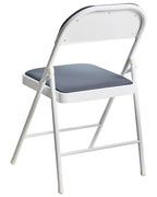 Set of 4 Folding Chairs SPARKS Dark Grey/ White