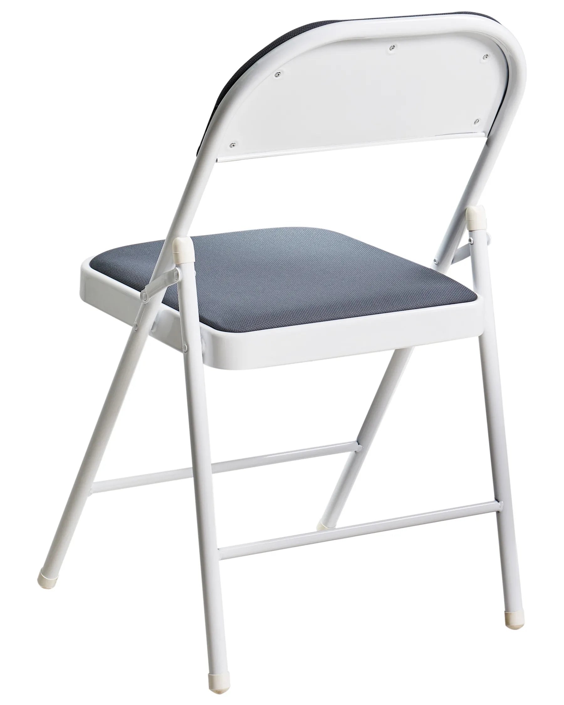 Set of 4 Folding Chairs SPARKS Dark Grey/ White