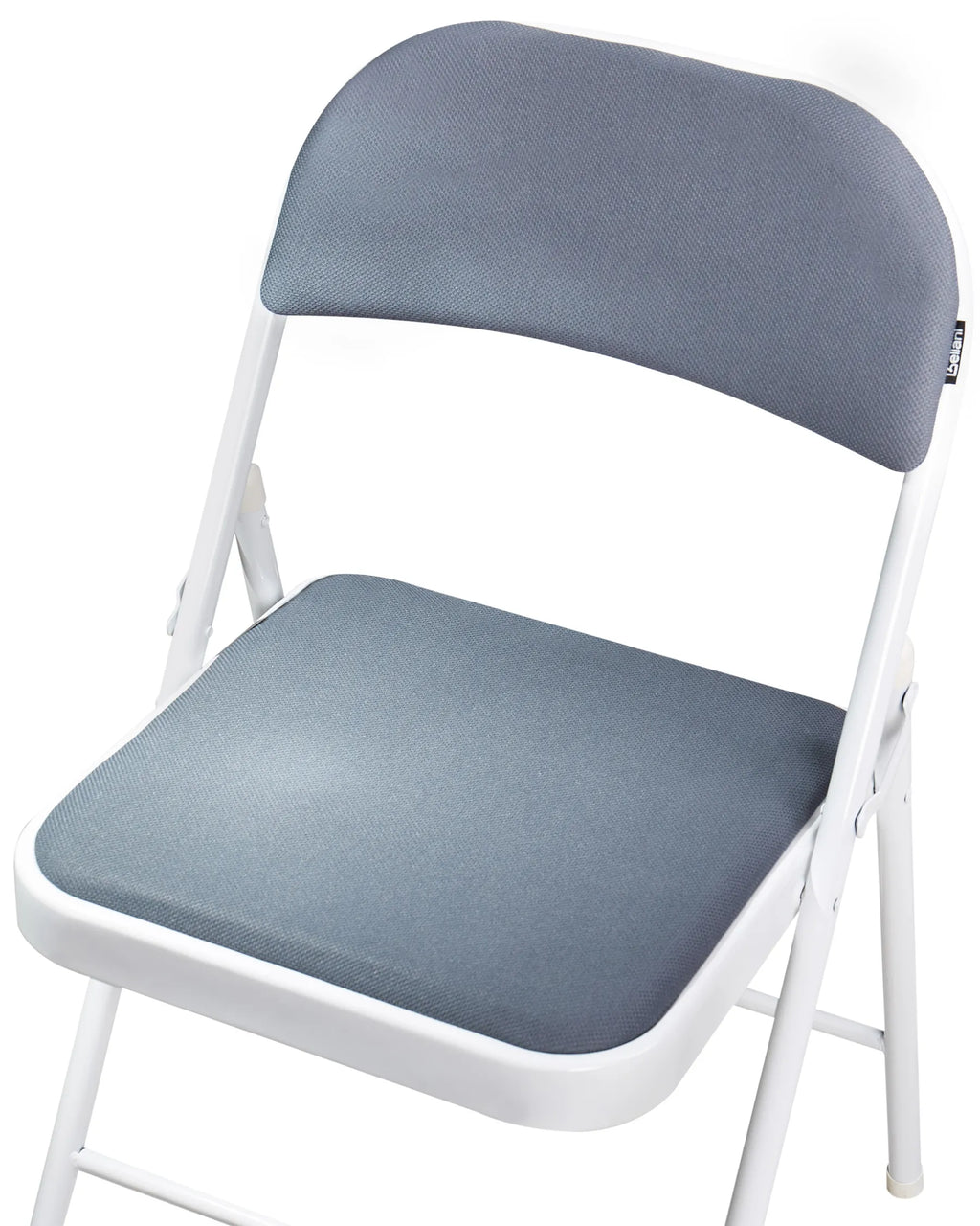 Set of 4 Folding Chairs SPARKS Dark Grey/ White