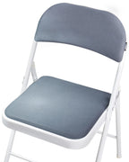 Set of 4 Folding Chairs SPARKS Dark Grey/ White