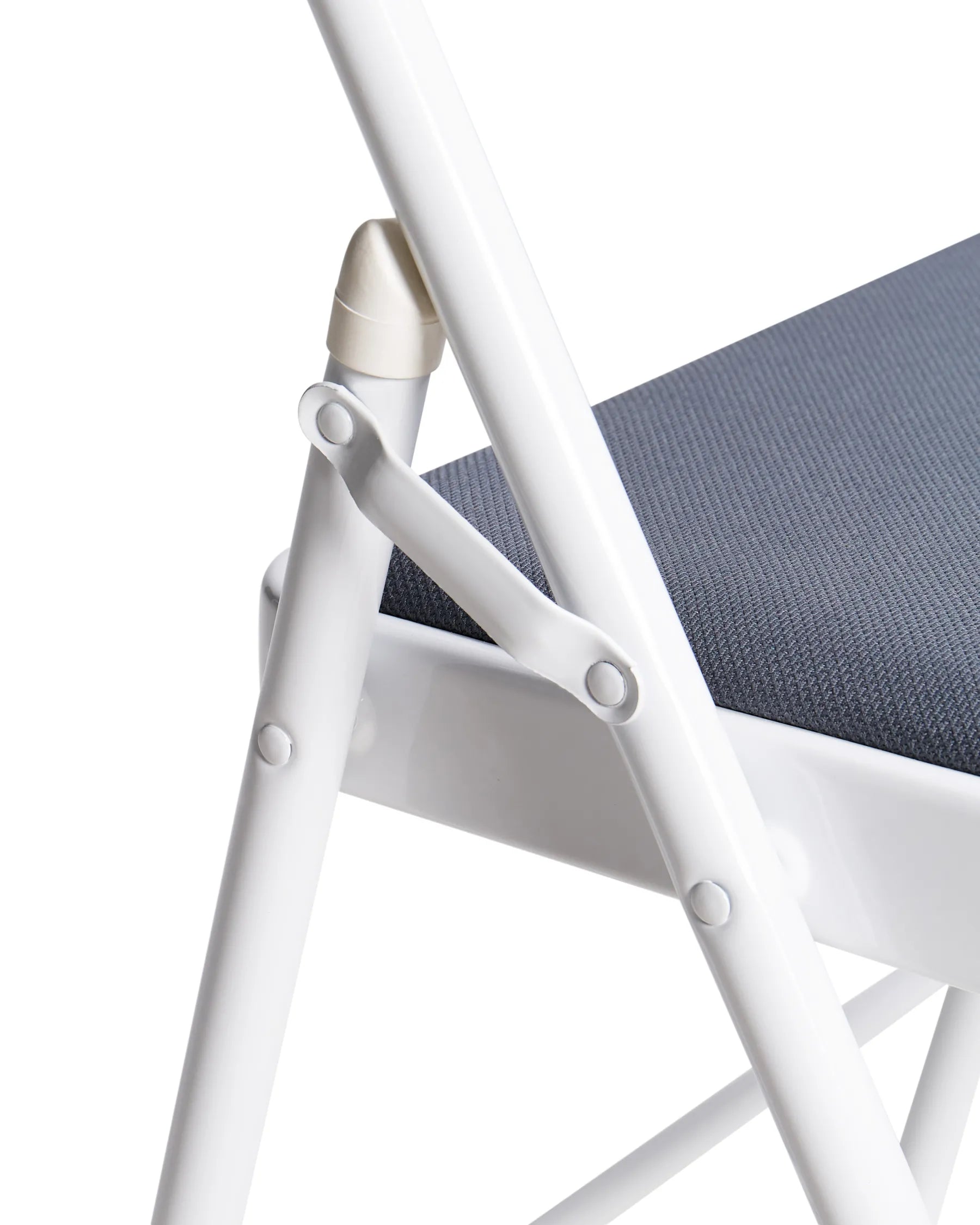 Set of 4 Folding Chairs SPARKS Dark Grey/ White