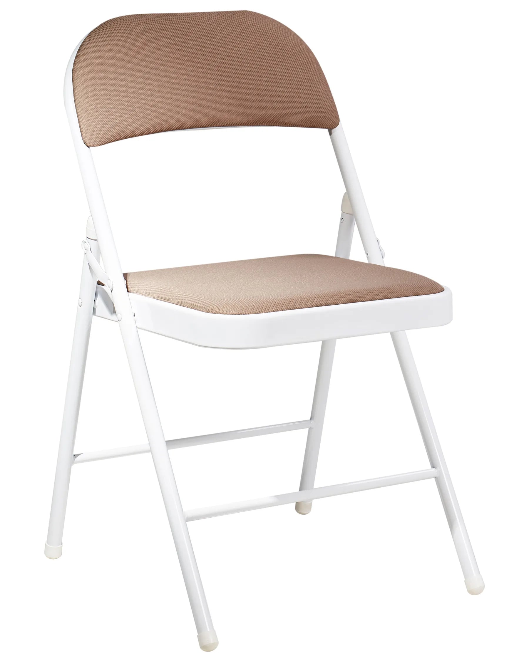 Set of 4 Folding Chairs SPARKS Beige/ White