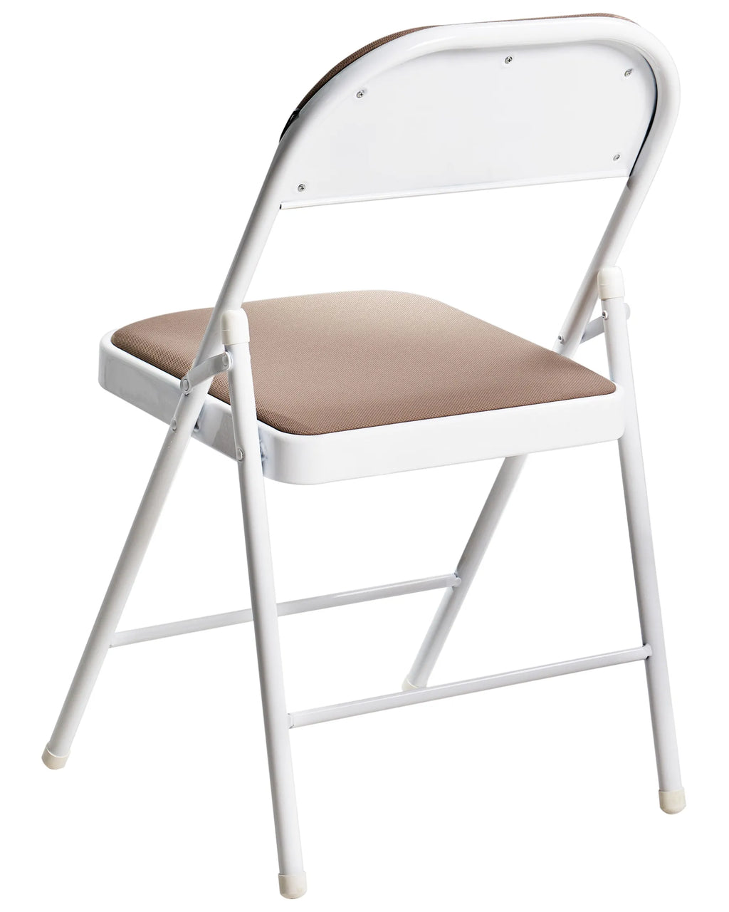 Set of 4 Folding Chairs SPARKS Beige/ White