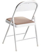 Set of 4 Folding Chairs SPARKS Beige/ White