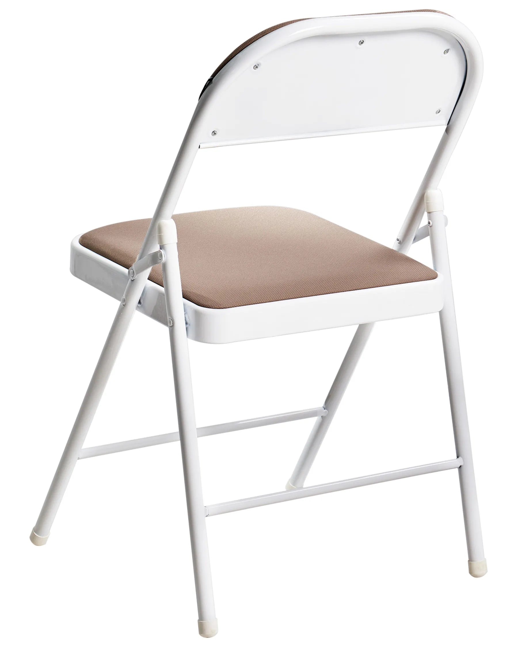 Set of 4 Folding Chairs SPARKS Beige/ White