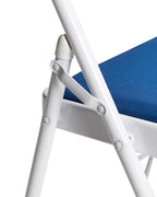 Set of 4 Folding Chairs SPARKS Blue/ White