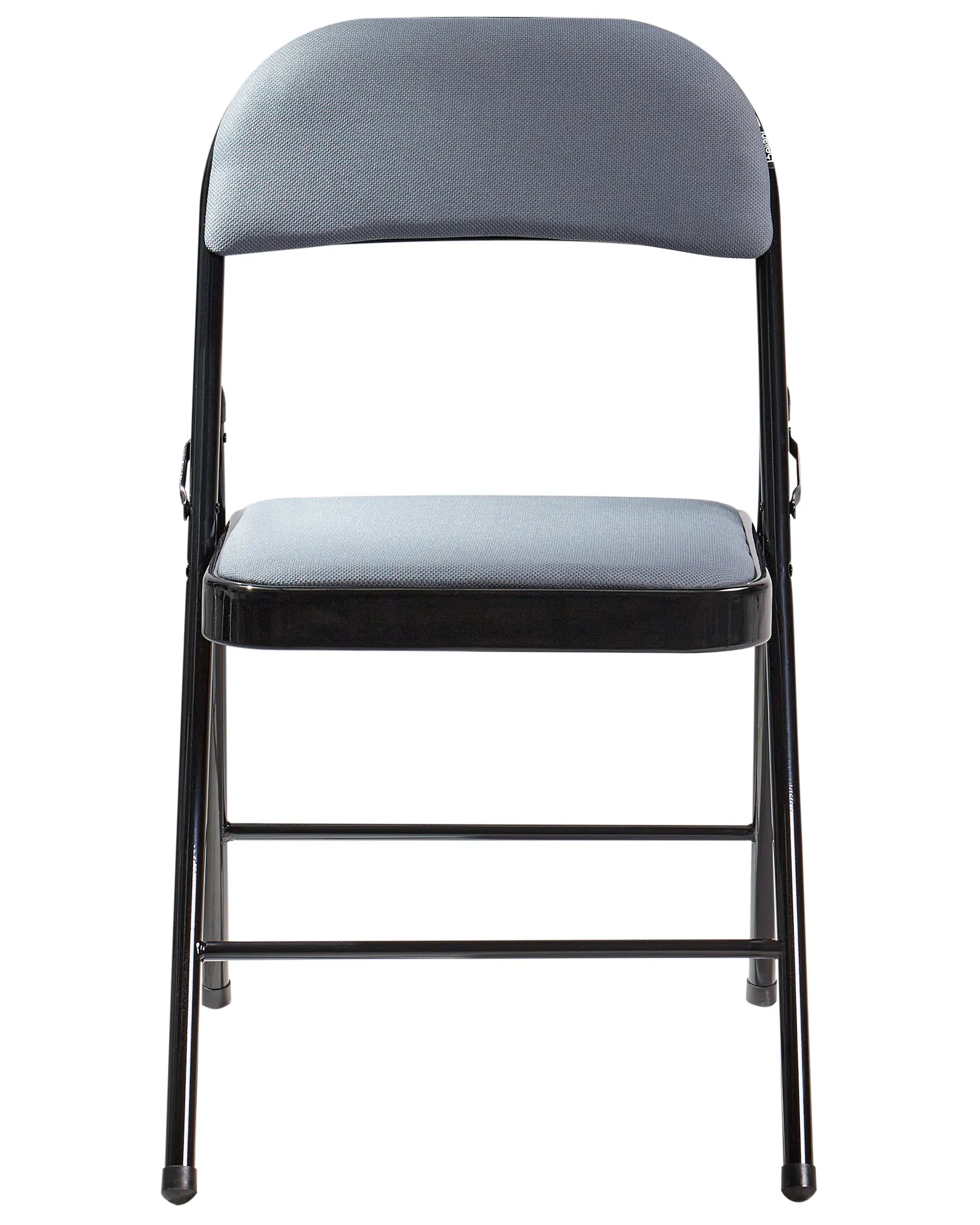 Set of 4 Folding Chairs SPARKS Dark Grey/ Black