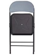 Set of 4 Folding Chairs SPARKS Dark Grey/ Black