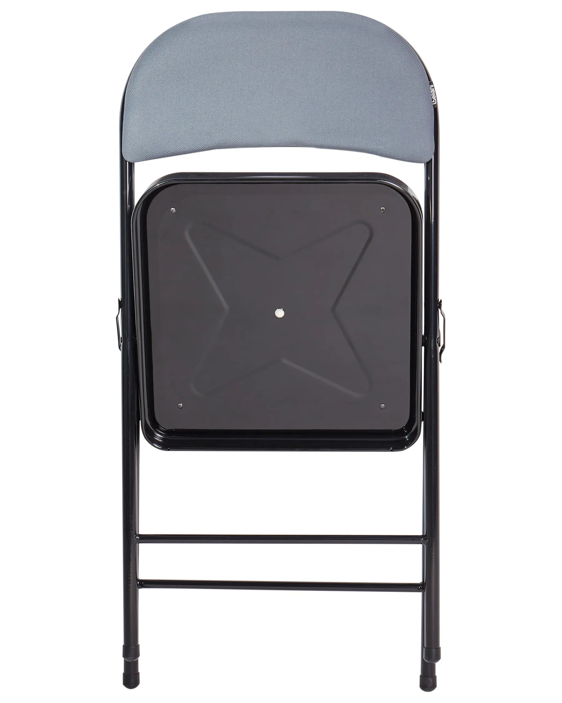 Set of 4 Folding Chairs SPARKS Dark Grey/ Black