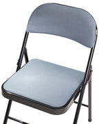 Set of 4 Folding Chairs SPARKS Dark Grey/ Black
