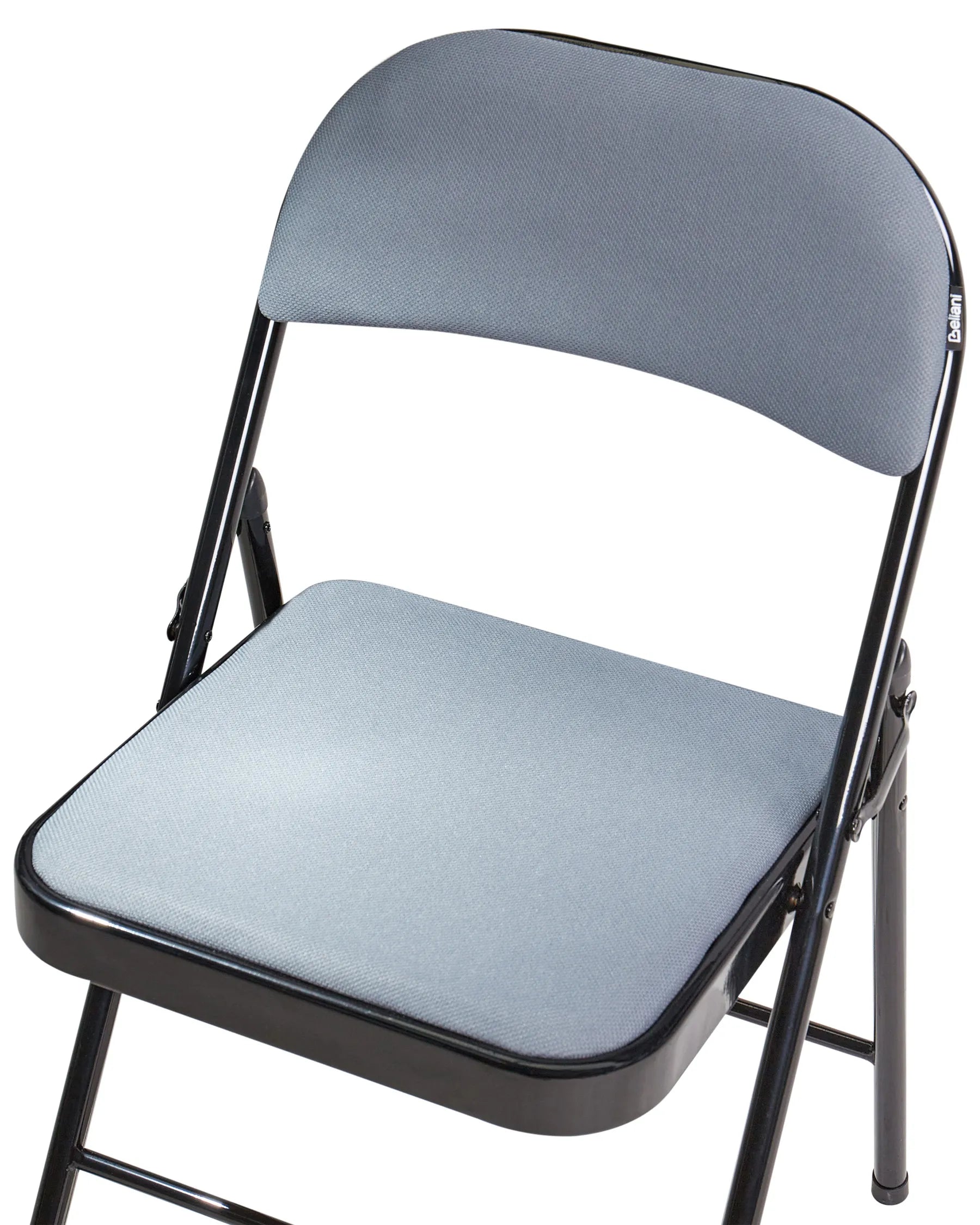 Set of 4 Folding Chairs SPARKS Dark Grey/ Black