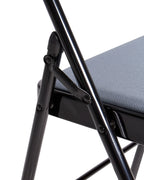 Set of 4 Folding Chairs SPARKS Dark Grey/ Black