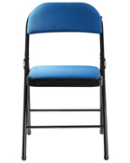 Set of 4 Folding Chairs SPARKS Blue/ Black