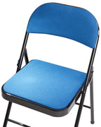 Set of 4 Folding Chairs SPARKS Blue/ Black