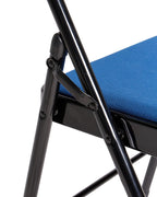 Set of 4 Folding Chairs SPARKS Blue/ Black