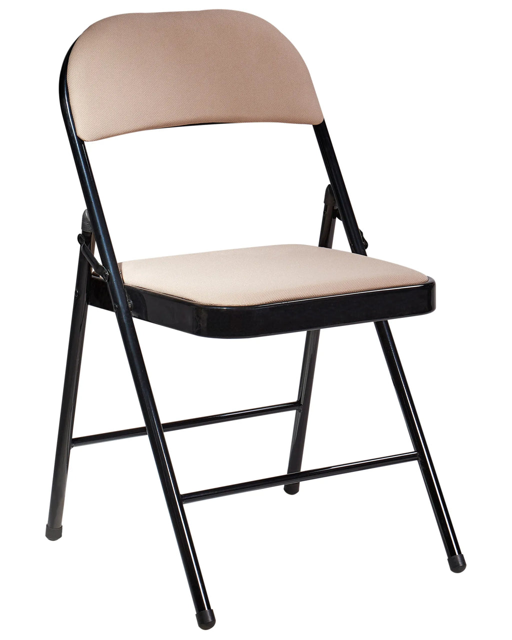 Set of 4 Folding Chairs SPARKS Beige/ Black