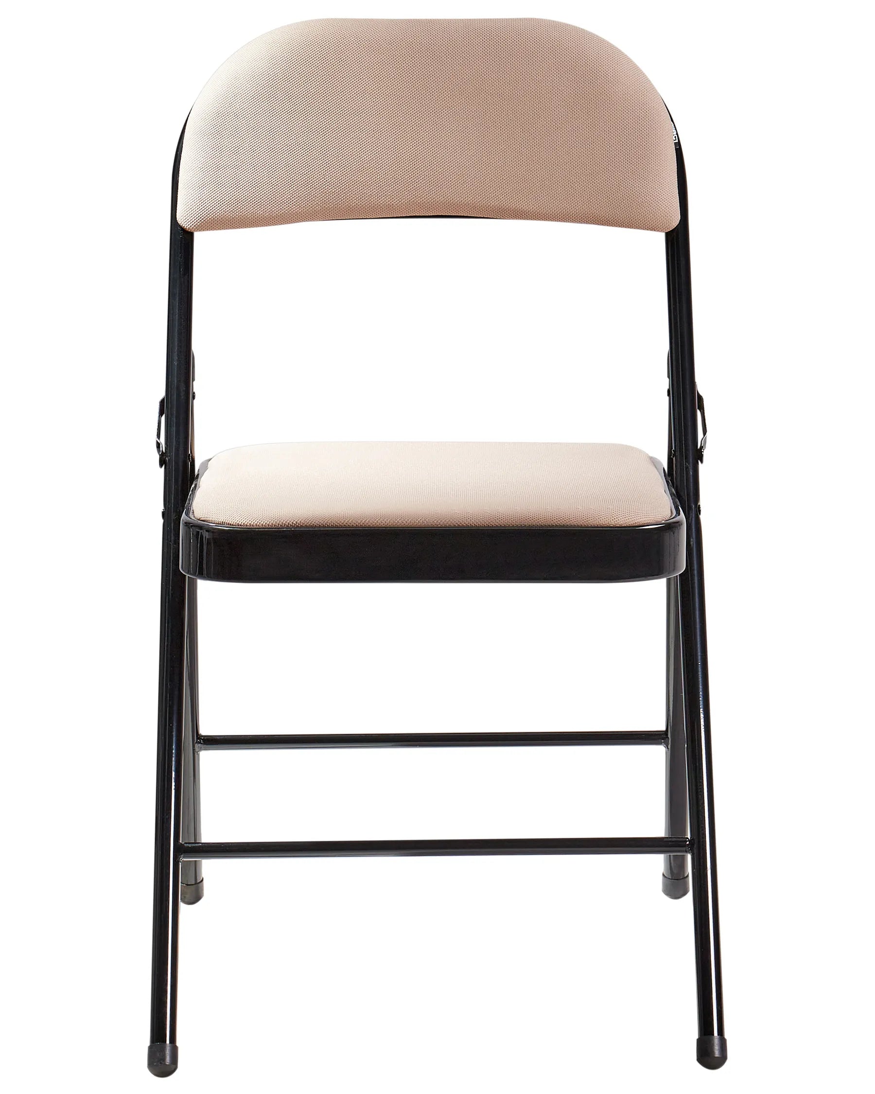 Set of 4 Folding Chairs SPARKS Beige/ Black