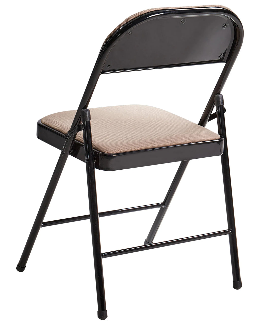 Set of 4 Folding Chairs SPARKS Beige/ Black