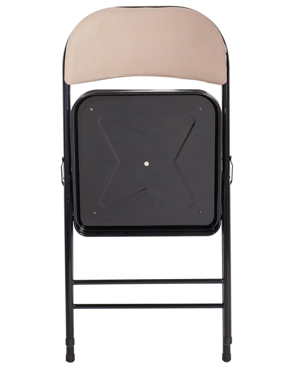 Set of 4 Folding Chairs SPARKS Beige/ Black