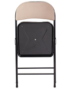 Set of 4 Folding Chairs SPARKS Beige/ Black