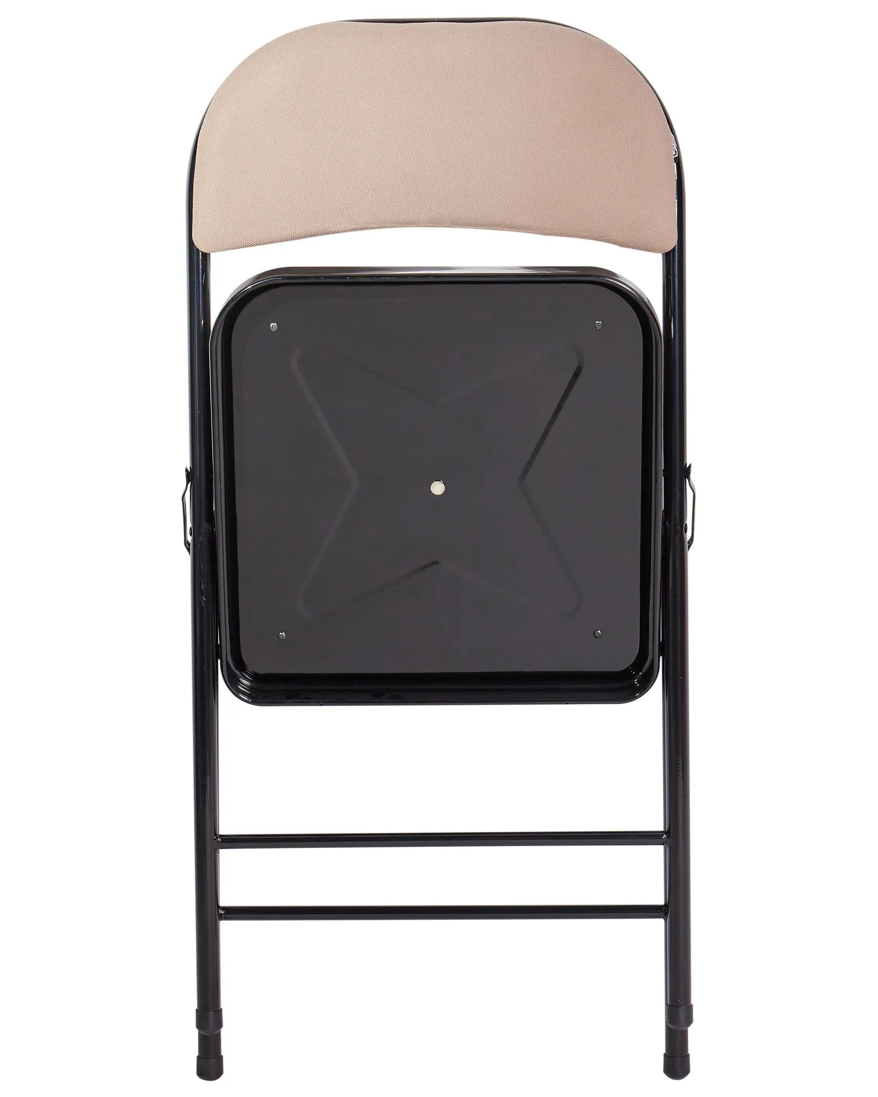 Set of 4 Folding Chairs SPARKS Beige/ Black