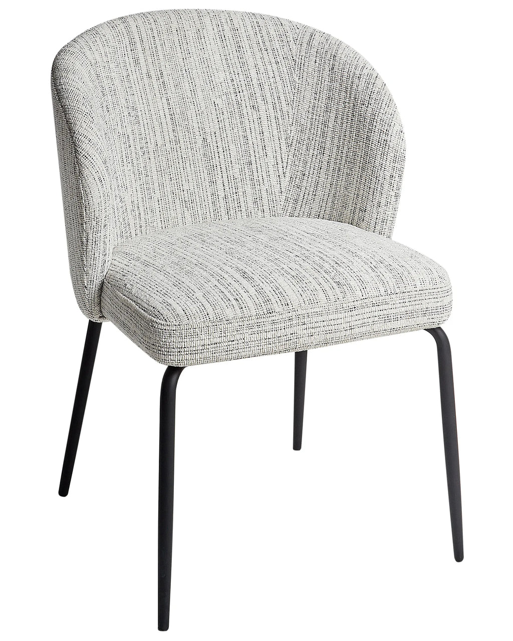 Set of 2 Dining Chairs ZANA Fabric White