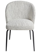 Set of 2 Dining Chairs ZANA Fabric White