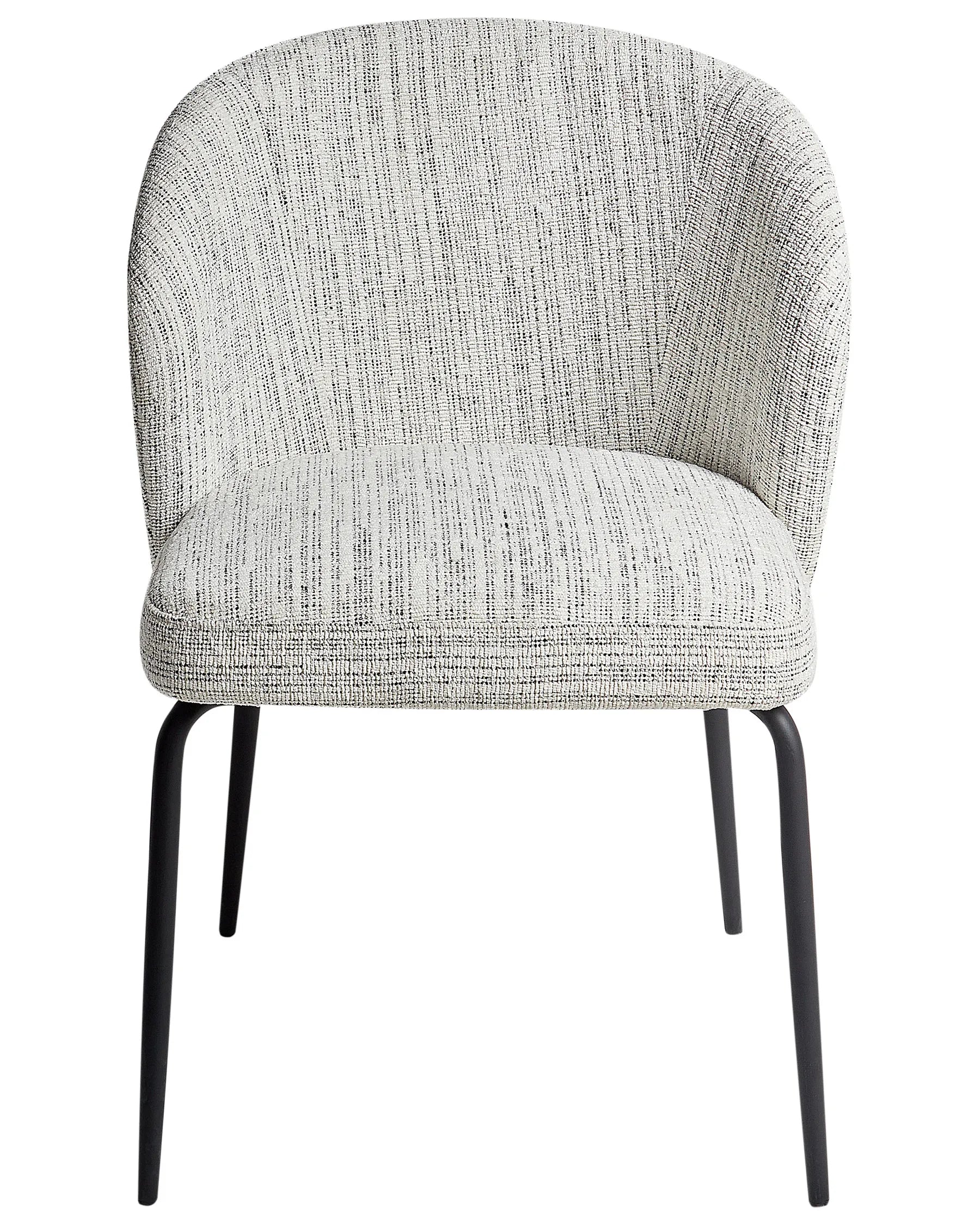 Set of 2 Dining Chairs ZANA Fabric White