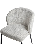 Set of 2 Dining Chairs ZANA Fabric White
