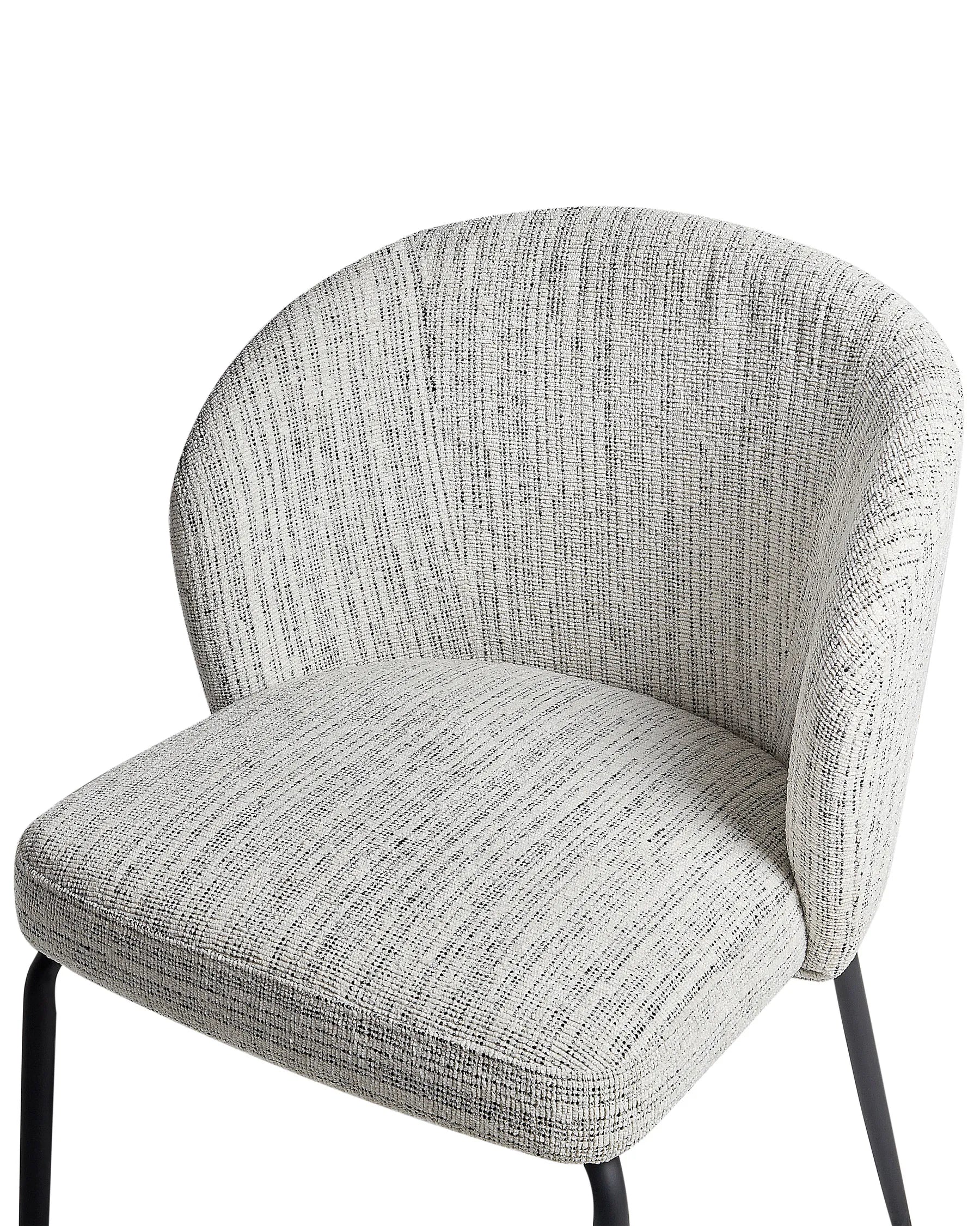 Set of 2 Dining Chairs ZANA Fabric White