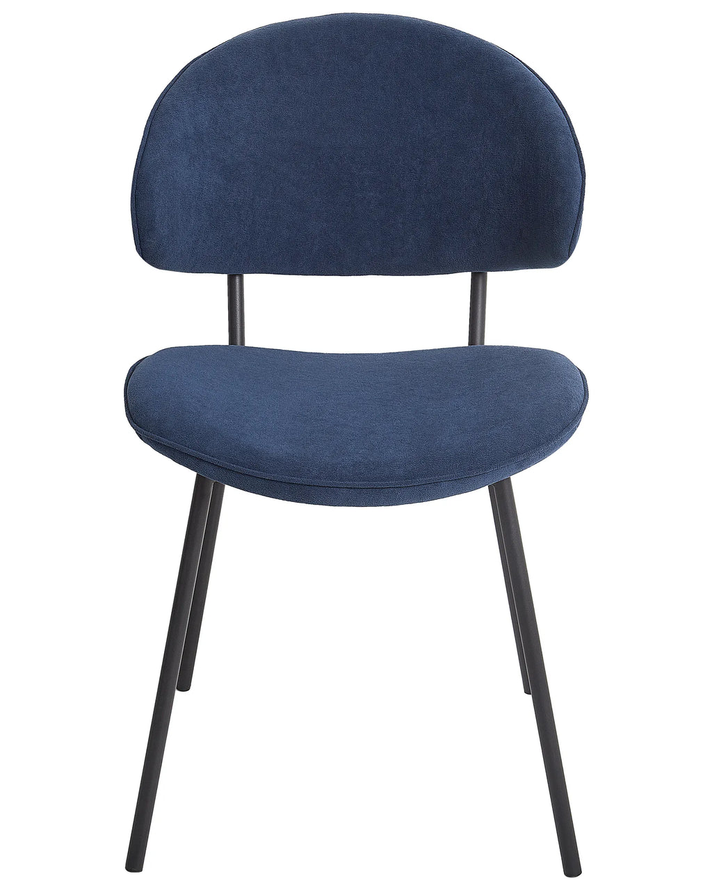 Set of 2 Dining Chairs KIANA Fabric Dark Blue